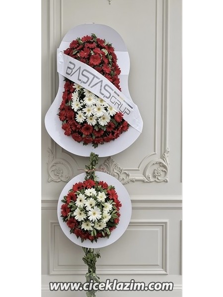 Kırmızı Beyaz Çiftli Gelin Duvağı