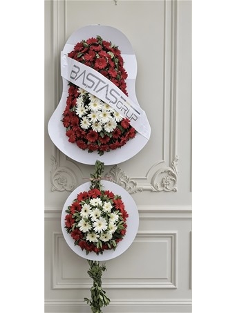 Kırmızı Beyaz Çiftli Gelin Duvağı