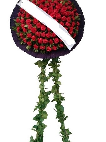 Kırmızı Karanfilli Standart Cenaze Çelengi