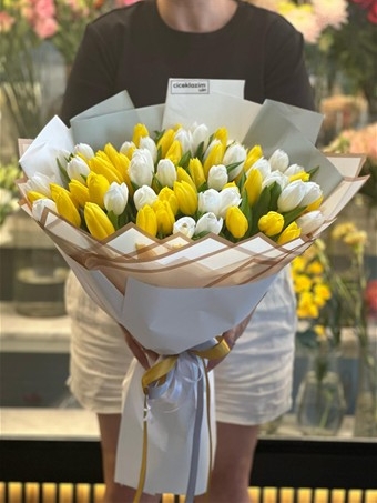 XL Sarı Beyaz Lale Buleti